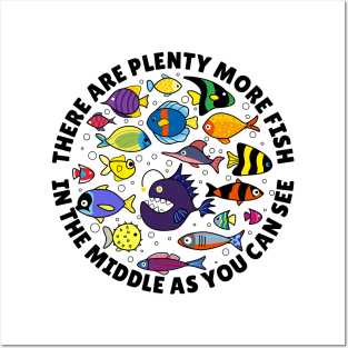 Famous quotes - There are plenty more fish in the middle as you can see Posters and Art